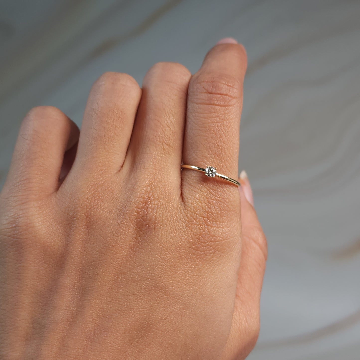 14Kt Gold 0.15 Ct Genuine Natural Diamond Ring