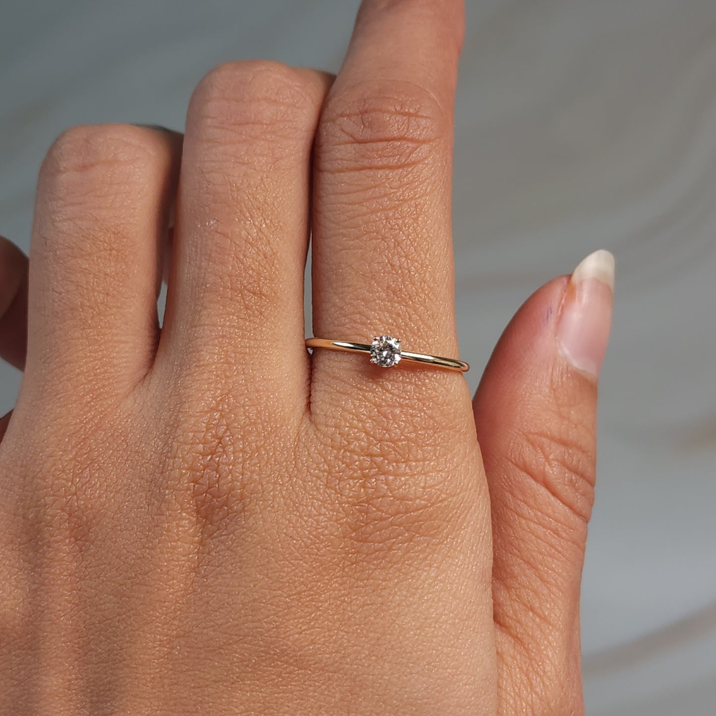 14Kt Gold 0.15 Ct Genuine Natural Diamond Ring