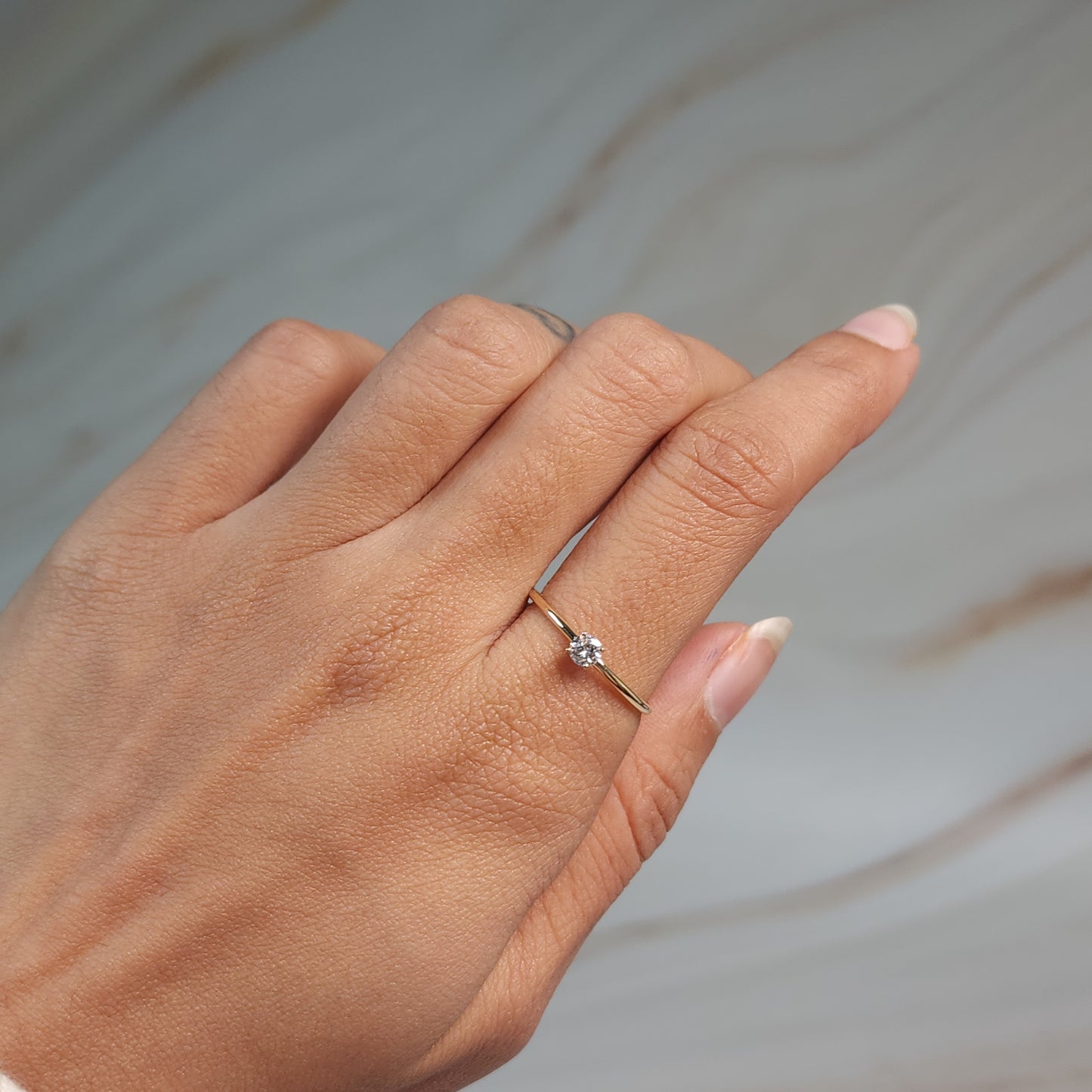 14Kt Gold 0.15 Ct Genuine Natural Diamond Ring