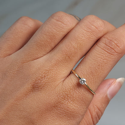 14Kt Gold 0.15 Ct Genuine Natural Diamond Ring