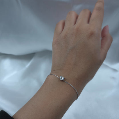 14Kt Gold 0.50 Ct Lab Grown Heart Diamond Bracelet