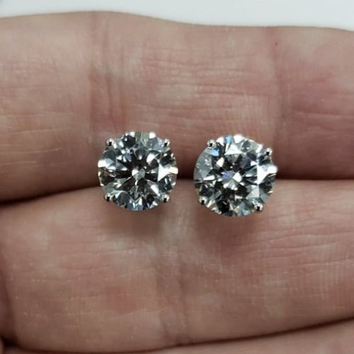 14Kt Gold 5 Ct Lab Grown Studs Diamond Earrings