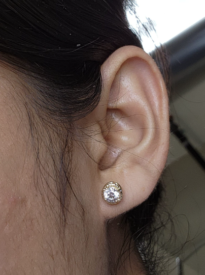 14Kt Gold 1 Ct Lab Grown Diamond Earrings