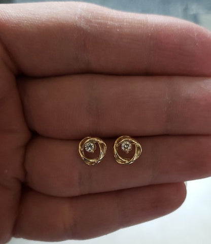 14Kt Gold 0.25 Ct Lab Grown Diamond Stud Earrings