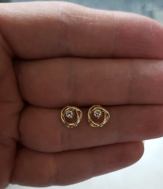 14Kt Gold 0.25 Ct Lab Grown Diamond Stud Earrings