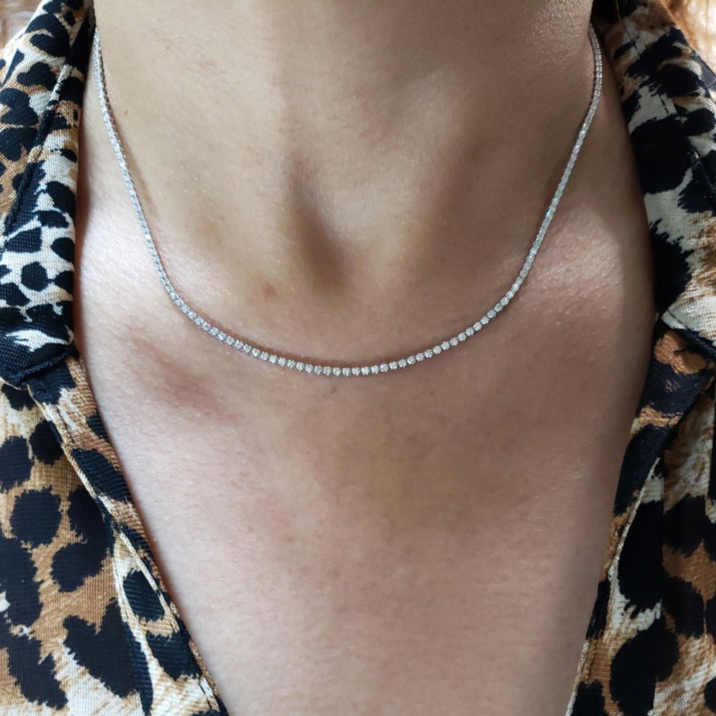 14Kt Gold 2.15 Ct 16-inch Lab Grown Diamond Buttercup Tennis Necklace