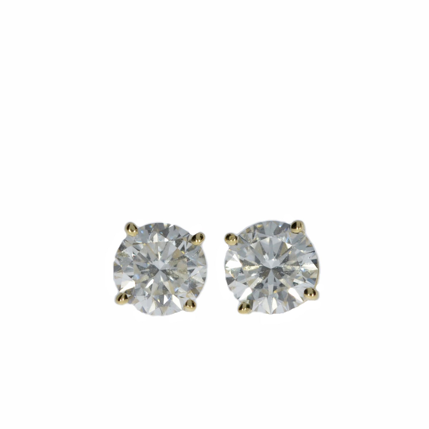 14Kt Gold 1.50 Ct Lab Grown Diamond Stud Earrings