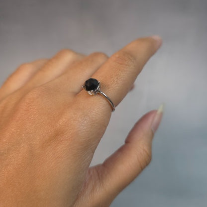 14Kt Gold 1 Ct Natural Rose Cut Black Diamond Ring