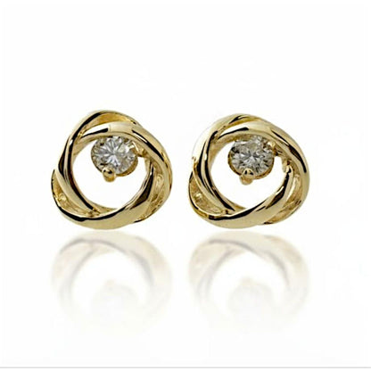 14Kt Gold 0.25 Ct Diamond Stud Earrings