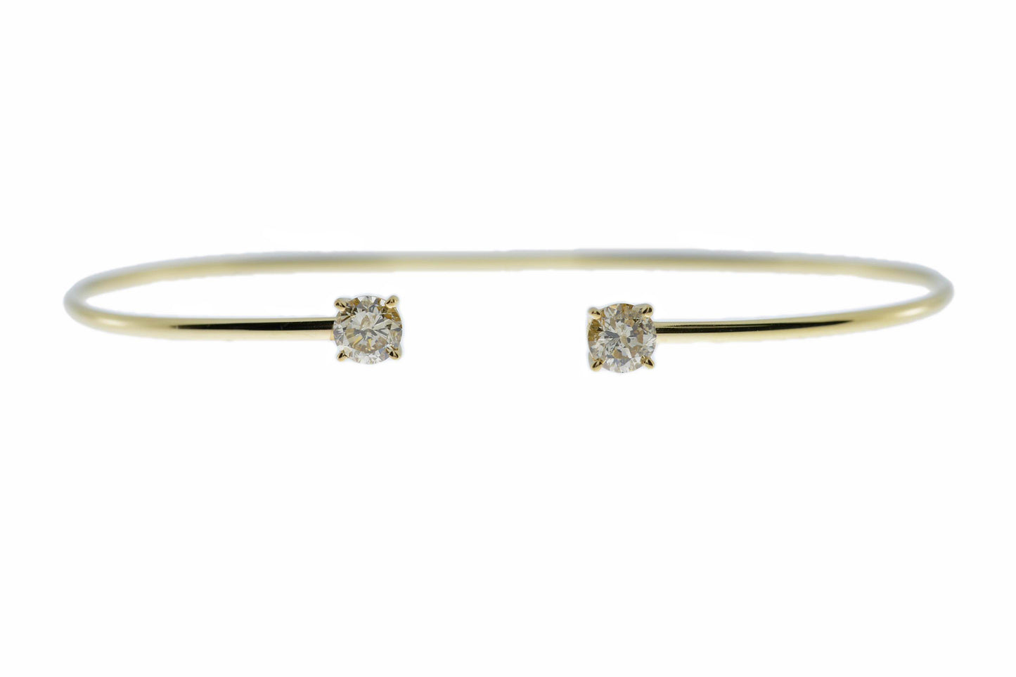 14Kt Gold 1 Ct Lab Grown Diamond Bangle Bracelet