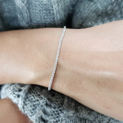 14Kt Gold 1.50 Ct Lab Grown Diamond Tennis Bracelet