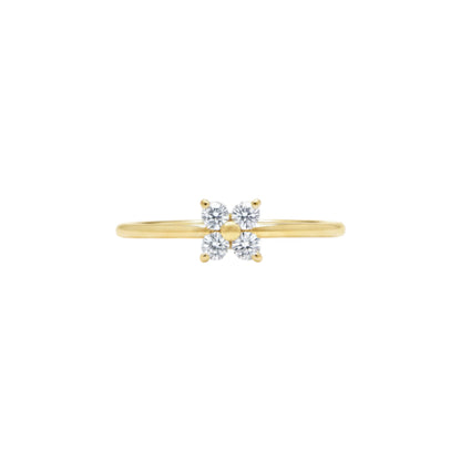 14Kt Gold 0.24 Ct Lab Grown 4 Stone Diamond Ring