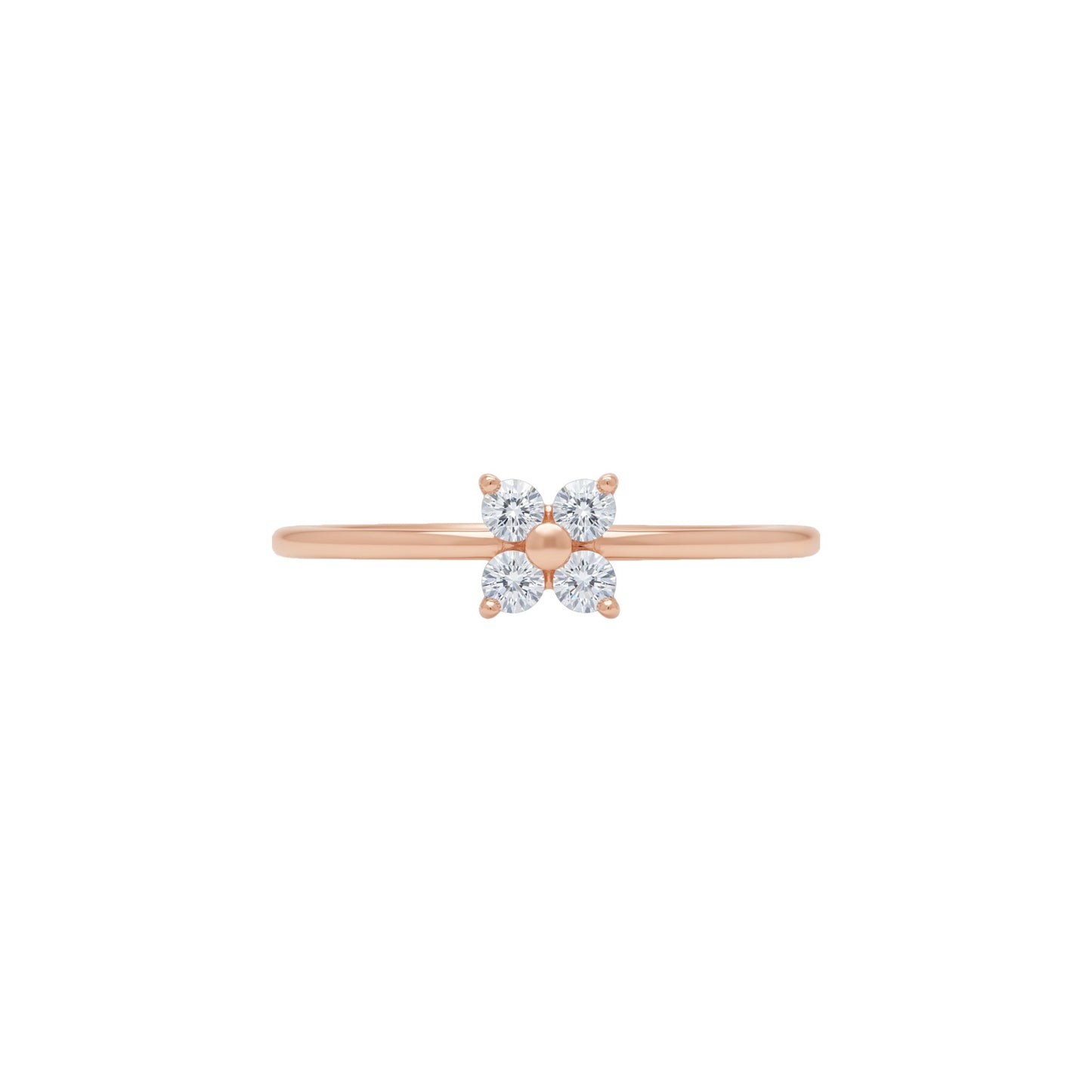 14Kt Gold 0.24 Ct Lab Grown 4 Stone Diamond Ring