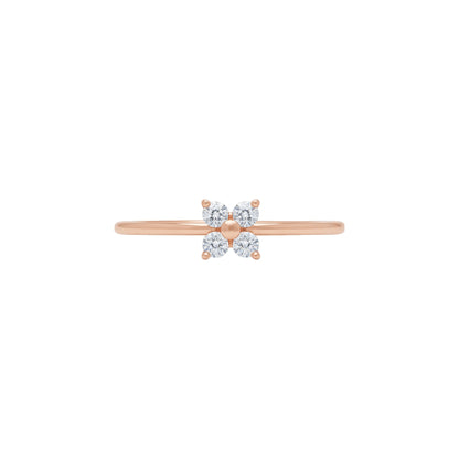 14Kt Gold 0.24 Ct Lab Grown 4 Stone Diamond Ring