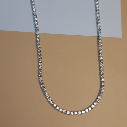 14Kt Gold 9 Ct 17-inch Lab Grown Diamond Tennis Necklace