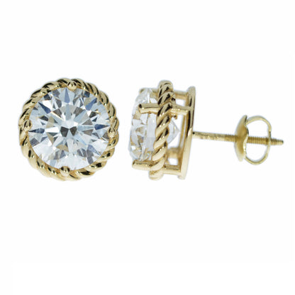 14Kt Gold 2 Ct Lab Grown Diamond Earrings