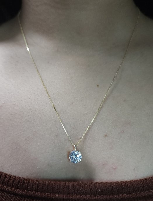 14Kt Gold 2 Ct IGI Certified Lab Grown Diamond Pendant Necklace