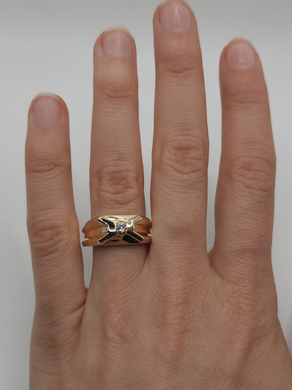 14Kt Gold Men's Diamond Ring