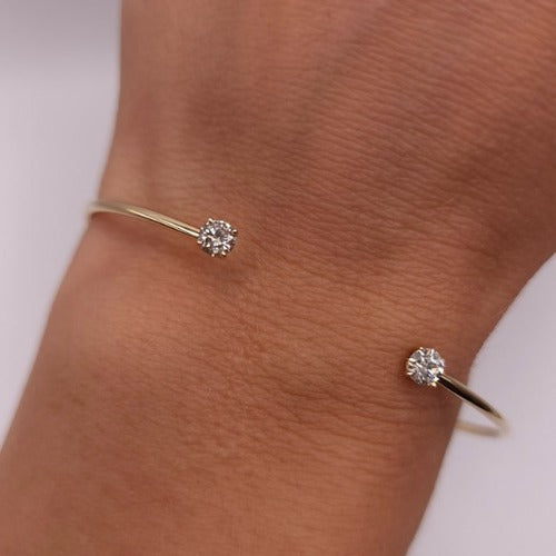 14Kt Gold 0.50Ct Lab Grown Diamond Bangle Bracelet