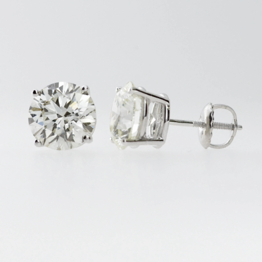 14Kt Gold 8 Ct Lab Grown Diamond IGI Certified Stud Earrings