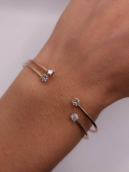 14Kt Gold 1 Ct Lab Grown Diamond Bangle Bracelet