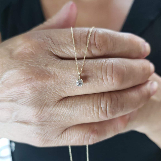 14Kt Gold 0.20 Ct Lab Grown Diamond Pendant Necklace