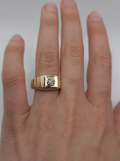 14Kt Gold 0.20 Ct Men's Diamond Ring