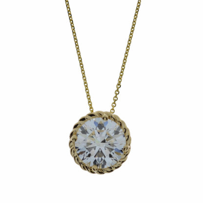 14Kt Gold 0.25 Ct Lab Grown Diamond Pendant Necklace