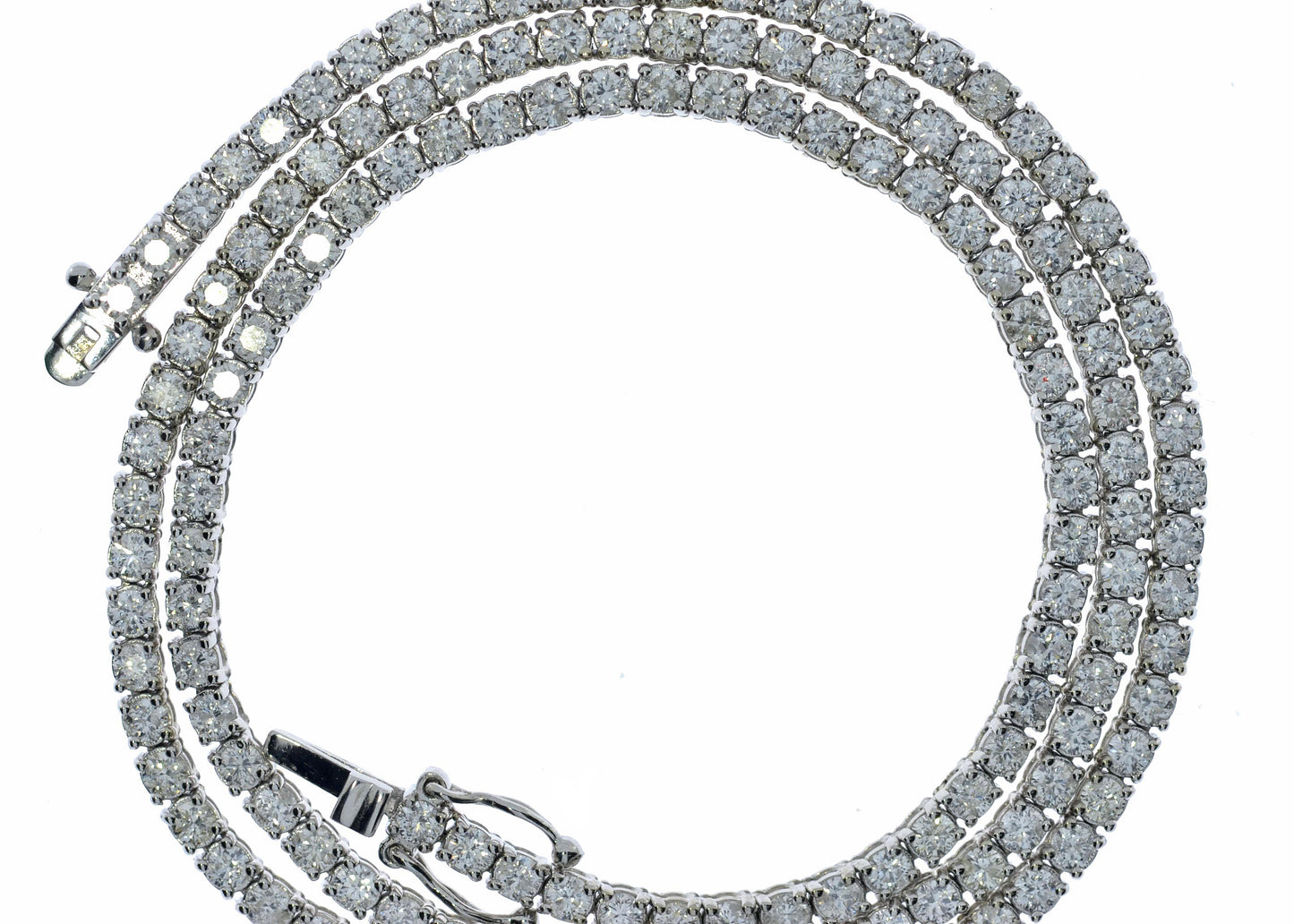 14Kt Gold 10 Ct 17-inch Lab Grown Diamond Tennis Necklace