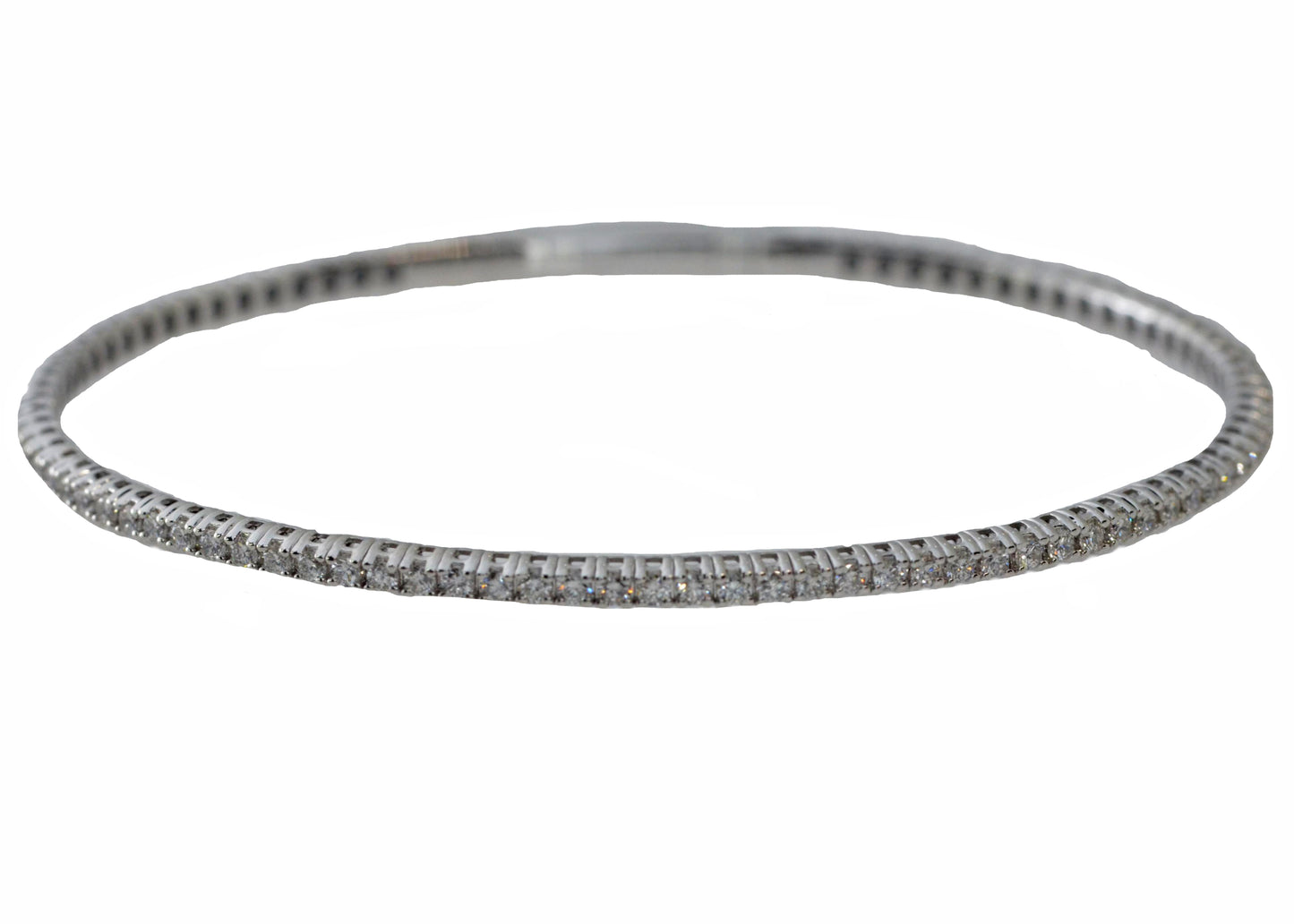 14Kt Gold 1.20Ct Lab grown Diamond Flexible Bangle