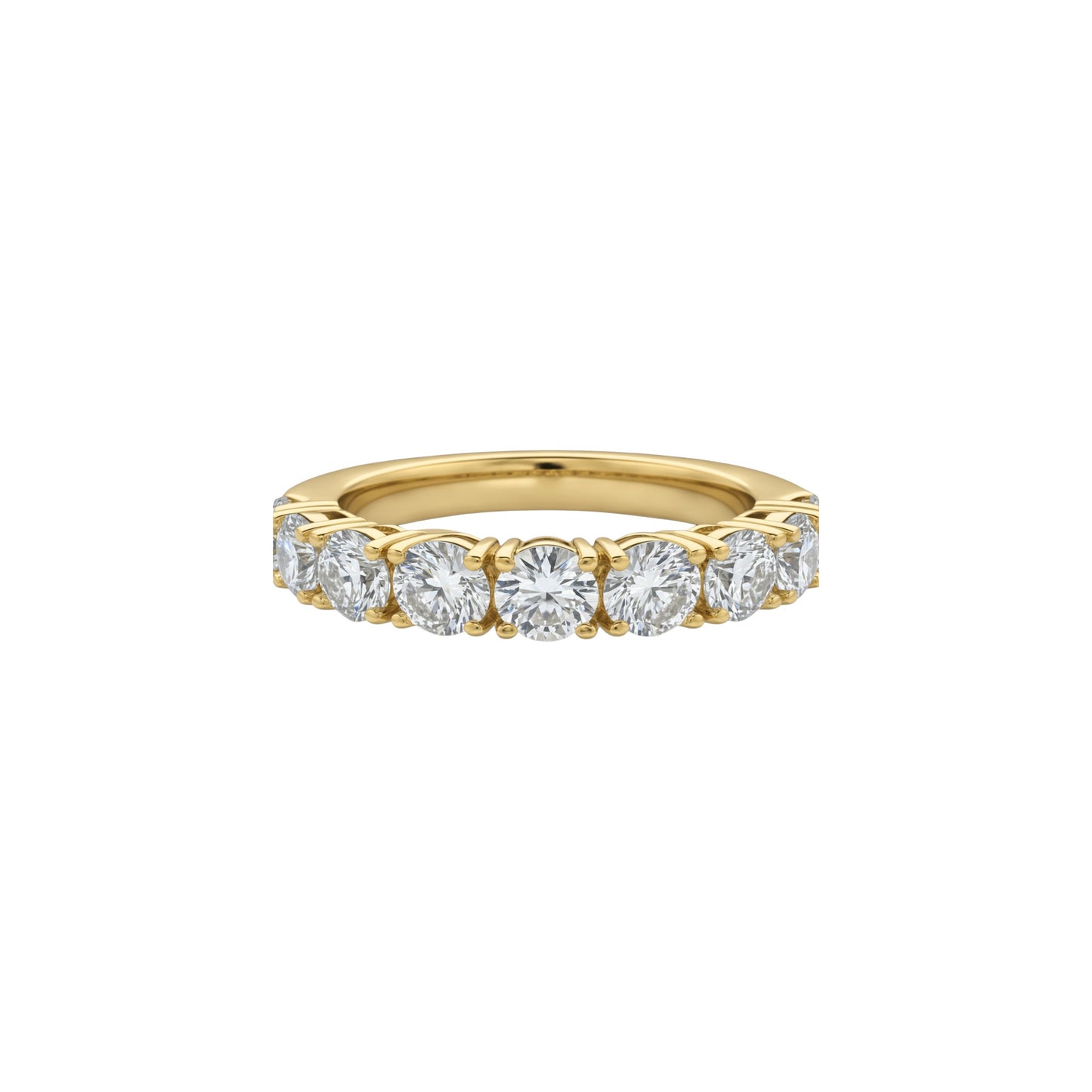14Kt Gold band 2.10 Ct Lab Grown 7 stones Diamond Ring