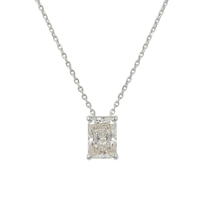14Kt Gold 4.90 Ct IGI Certified Lab Grown Radiant Cut Diamond Pendant
