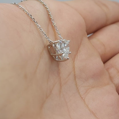 14Kt Gold 1.50 Ct IGI Certified Lab Grown Diamond Heart Pendant Necklace