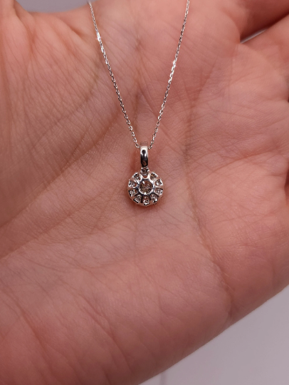 14K Gold 0.50 Ct Lab Grown Diamond Pendant Necklace