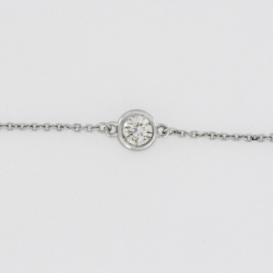 14Kt Gold 0.20 Ct Lab Grown Diamond Bezel Bracelet