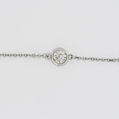 14Kt Gold 0.20 Ct Lab Grown Diamond Bezel Bracelet