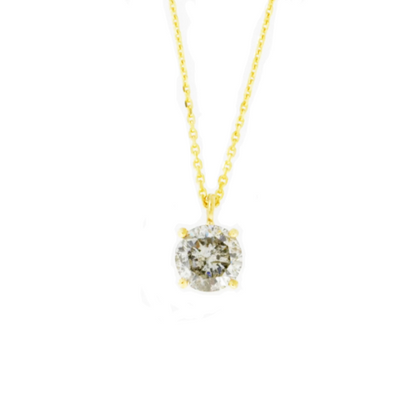 14Kt Gold 0.40 Ct Lab Grown Diamond Pendant Necklace