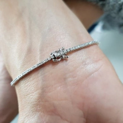 14Kt Gold 1.50 Ct Lab Grown Diamond Tennis Bracelet