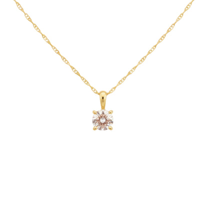14Kt 0.15 Ct Gold Lab Grown Solitaire Diamond Pendant