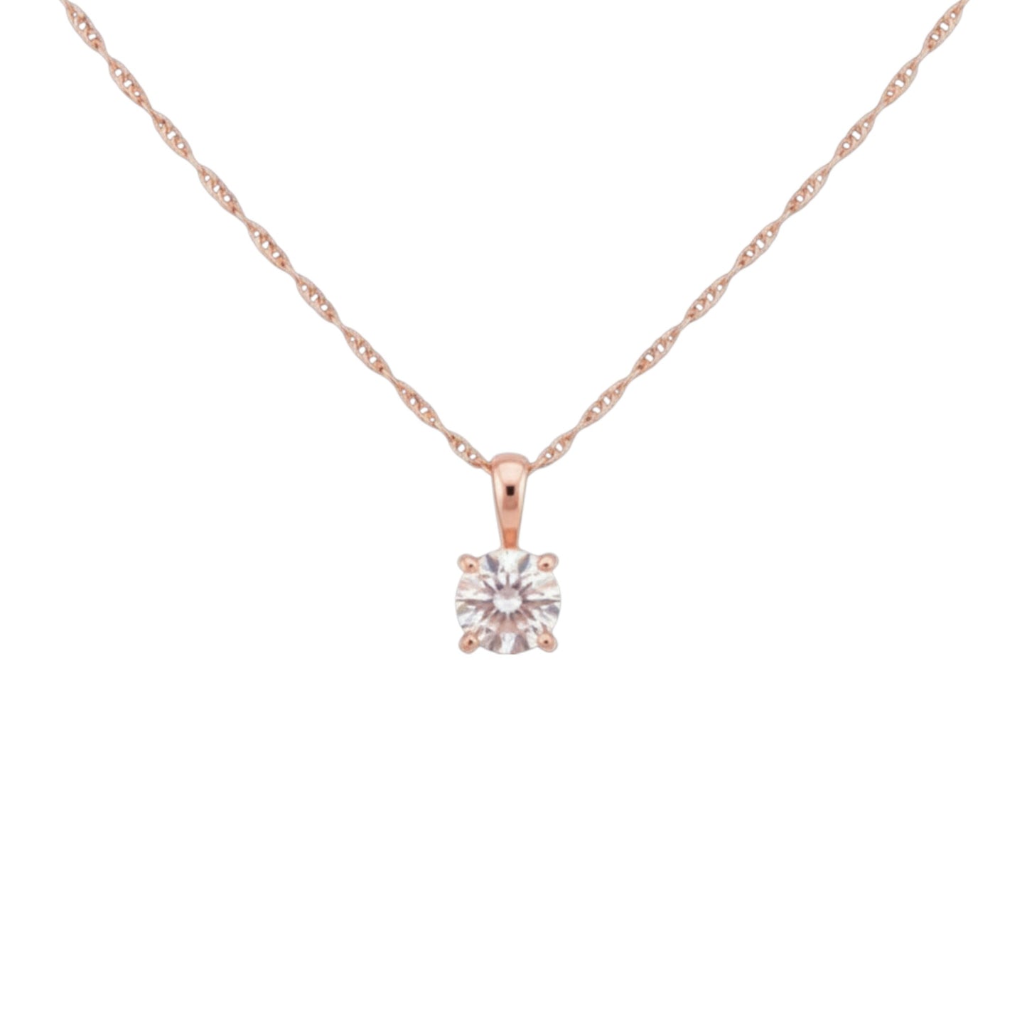 14Kt 0.15 Ct Gold Lab Grown Solitaire Diamond Pendant