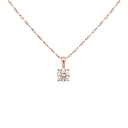 14Kt 0.15 Ct Gold Lab Grown Solitaire Diamond Pendant