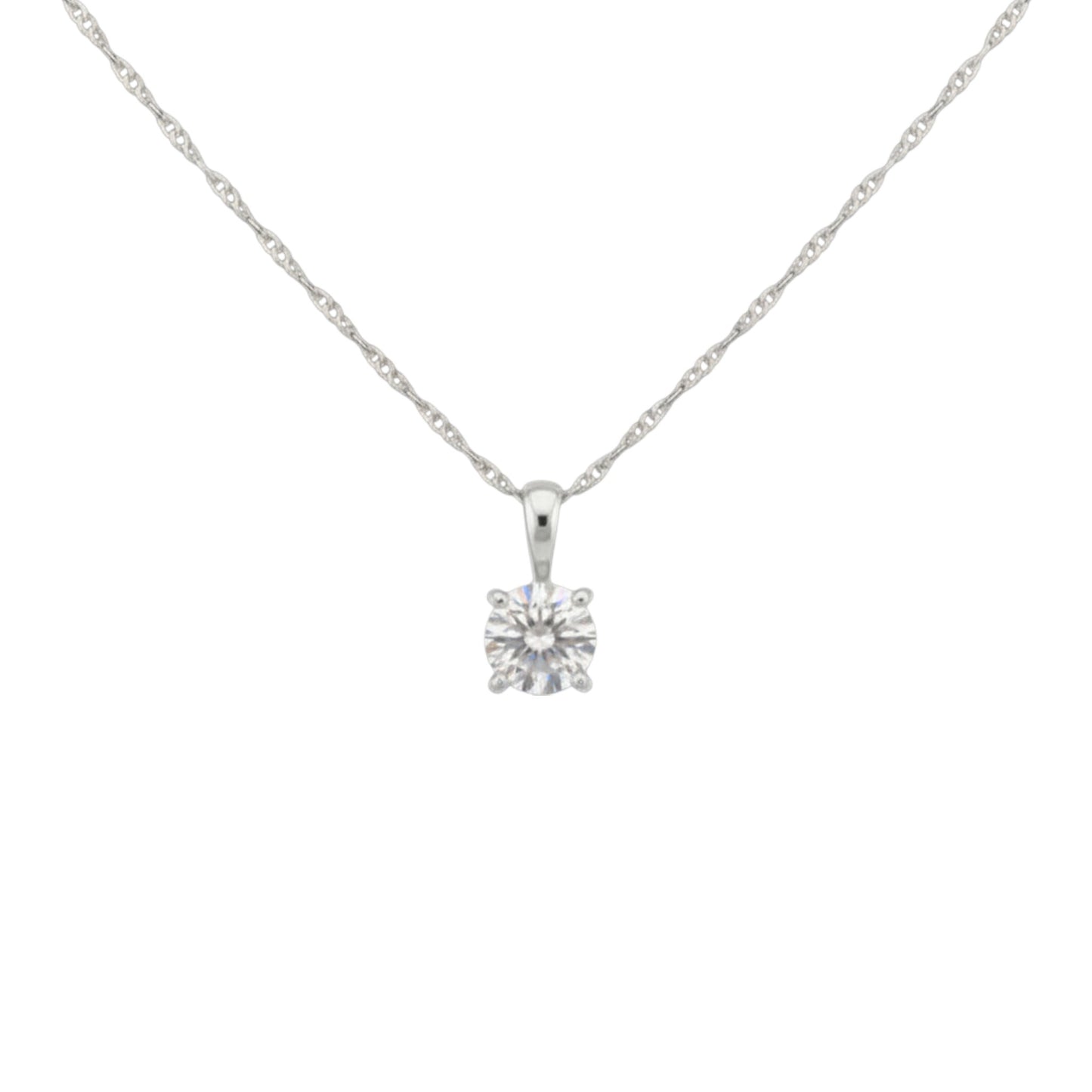 14Kt 0.15 Ct Gold Lab Grown Solitaire Diamond Pendant