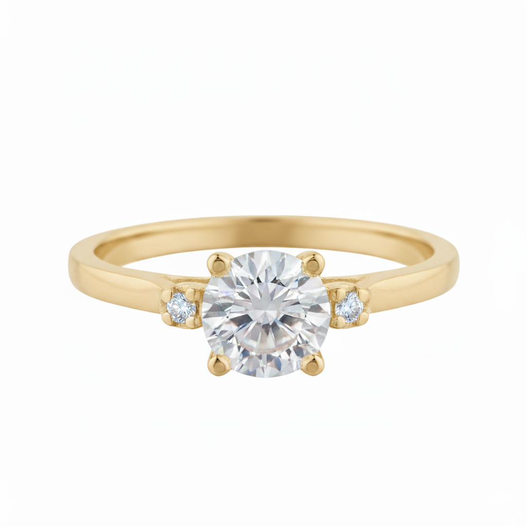 14Kt Gold 0.50 Ct Genuine Natural Diamond Ring
