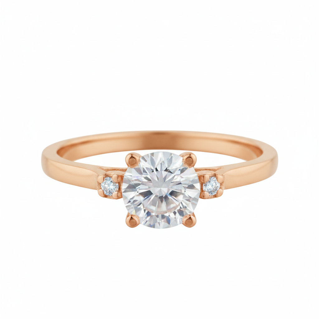 14Kt Gold 0.50 Ct Genuine Natural Diamond Ring
