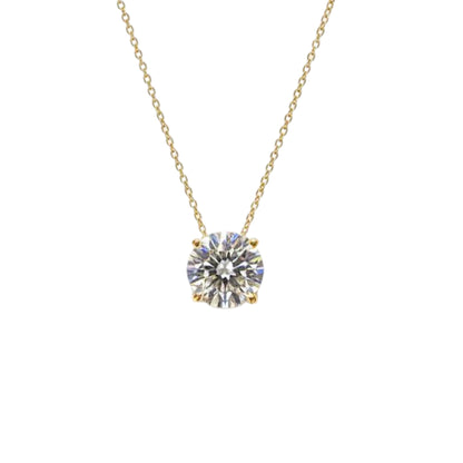 14Kt Gold 2 Ct Lab Grown IGI Certified Diamond Pendant Necklace