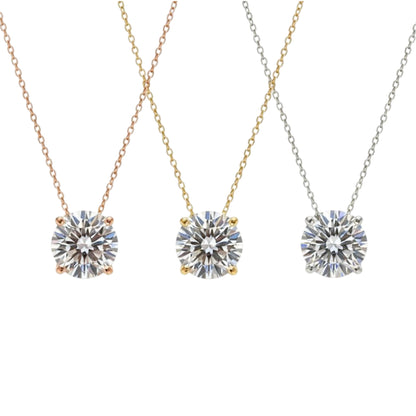 14Kt Gold 2 Ct Lab Grown IGI Certified Diamond Pendant Necklace