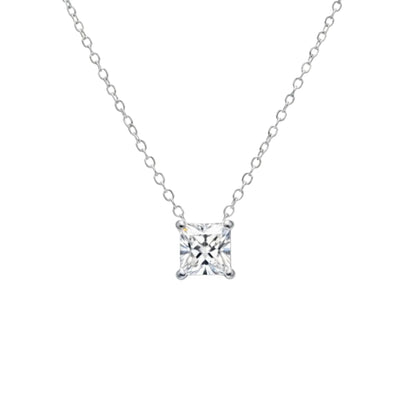 14Kt Gold 0.50 Ct Lab Grown Diamond Princess Cut Shape Solitaire Pendant