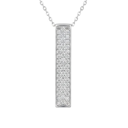 14Kt Gold 0.75 Ct Lab Grown Bar Diamond Pendant