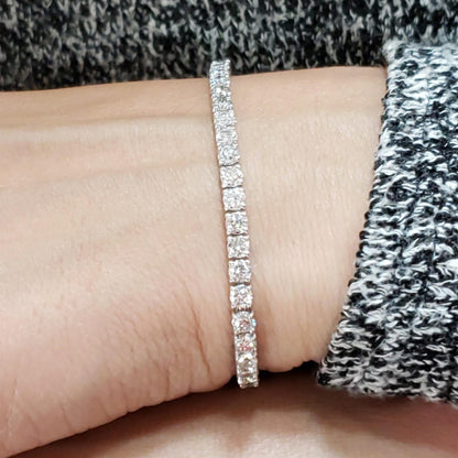 14Kt Gold 6 Ct Lab Grown Diamond Tennis Bracelet