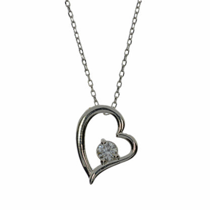 14Kt Gold 0.15 Ct Lab Grown Diamond Heart Pendant Necklace